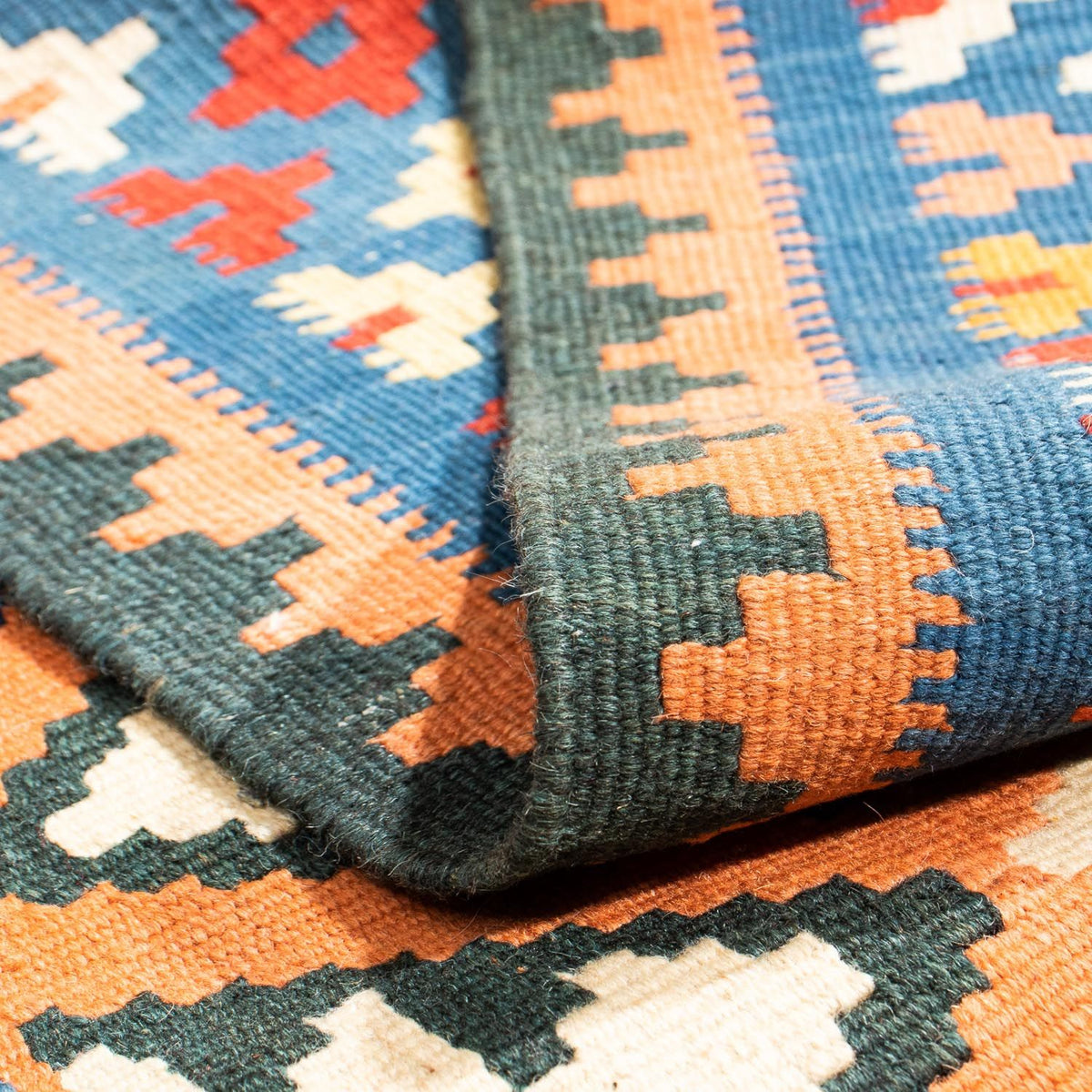 Alfombra Kelim - Oriental cuadrado  - 103 x 100 cm - marrón claro