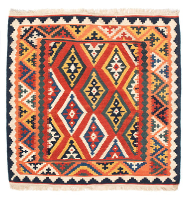 Alfombra Kelim - Oriental cuadrado  - 108 x 104 cm - naranja