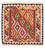 Alfombra Kelim - Oriental cuadrado  - 108 x 104 cm - naranja