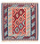 Alfombra Kelim - Oriental cuadrado  - 104 x 102 cm - rojo oscuro