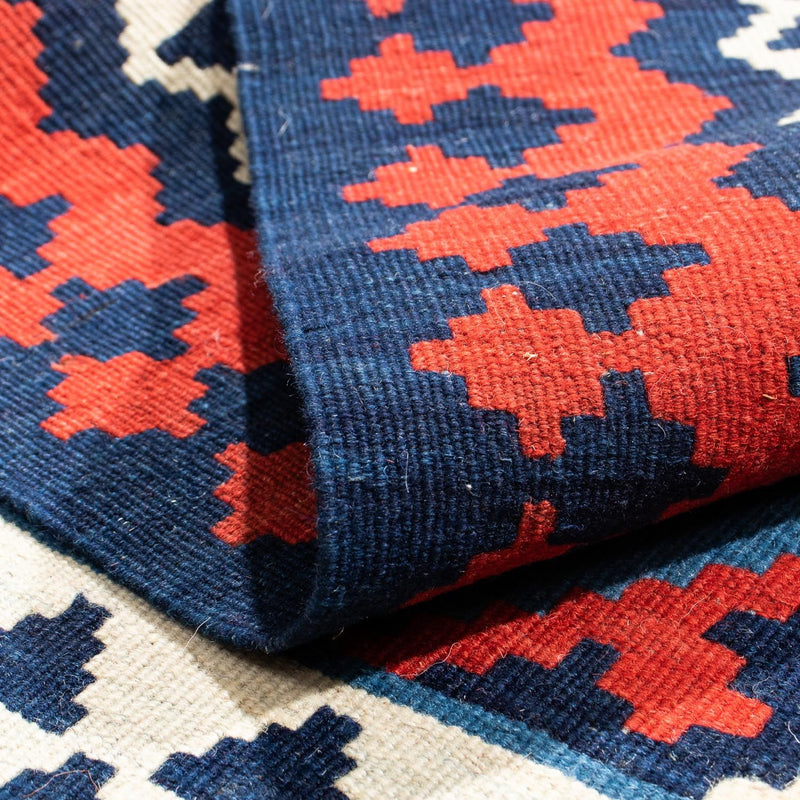 Alfombra Kelim - Oriental cuadrado  - 104 x 103 cm - azul oscuro