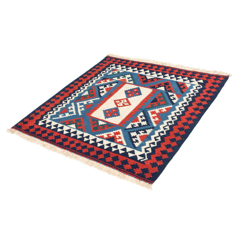 Alfombra Kelim - Oriental cuadrado  - 104 x 103 cm - azul oscuro