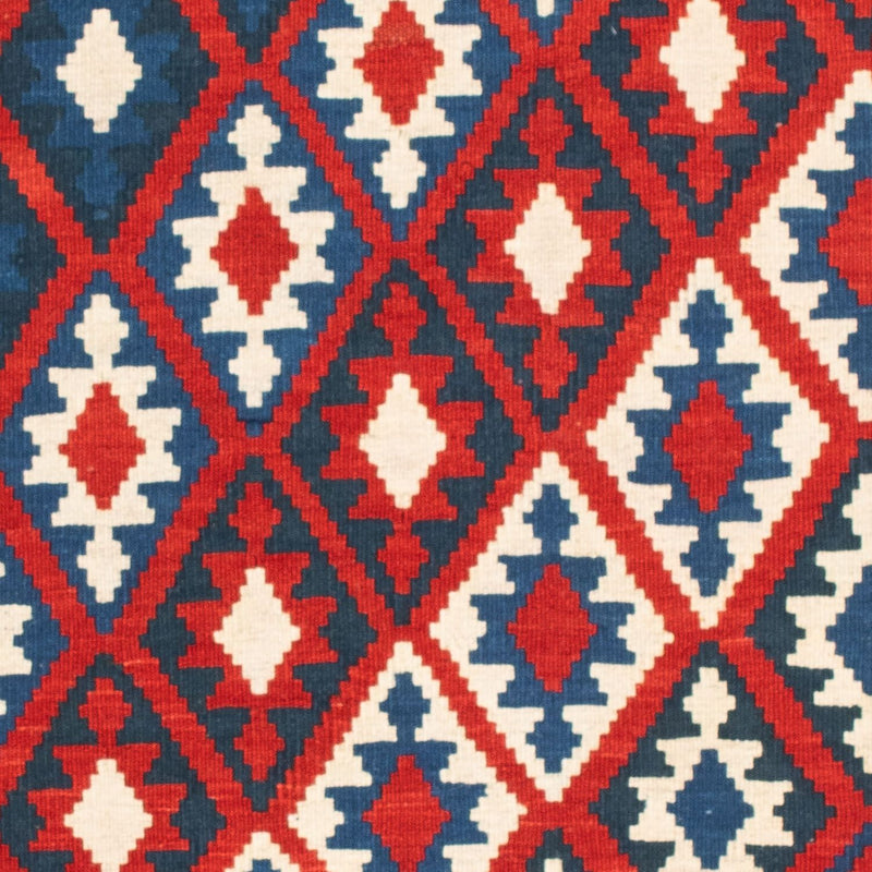 Alfombra Kelim - Oriental cuadrado  - 102 x 94 cm - rojo oscuro
