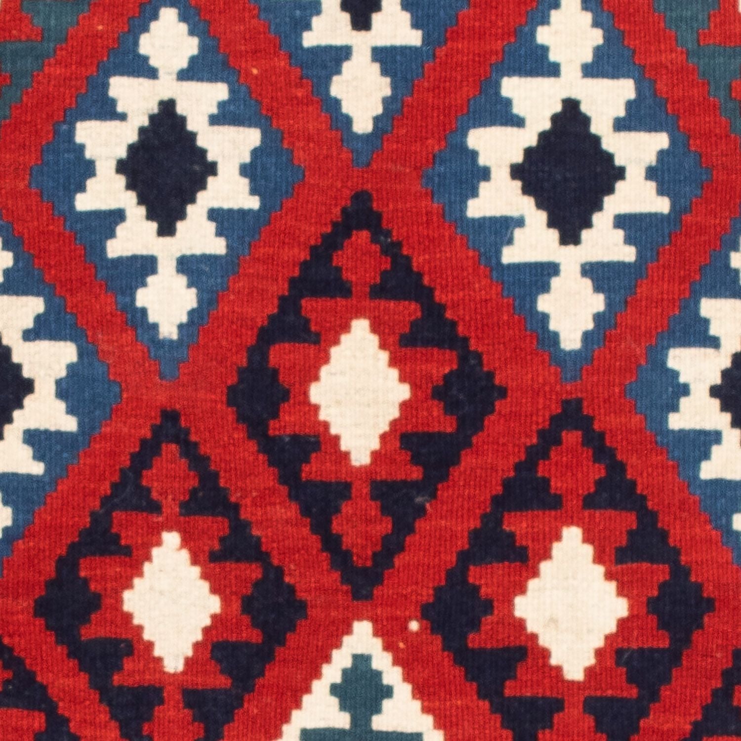 Alfombra Kelim - Oriental cuadrado  - 106 x 103 cm - rojo oscuro
