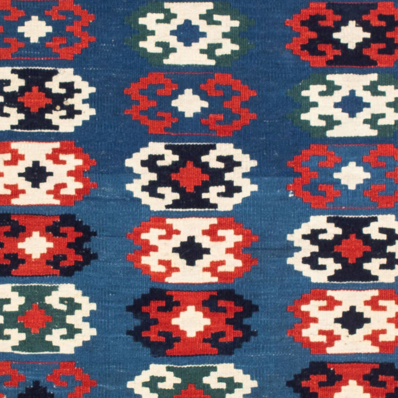 Alfombra Kelim - Oriental cuadrado  - 100 x 98 cm - azul oscuro