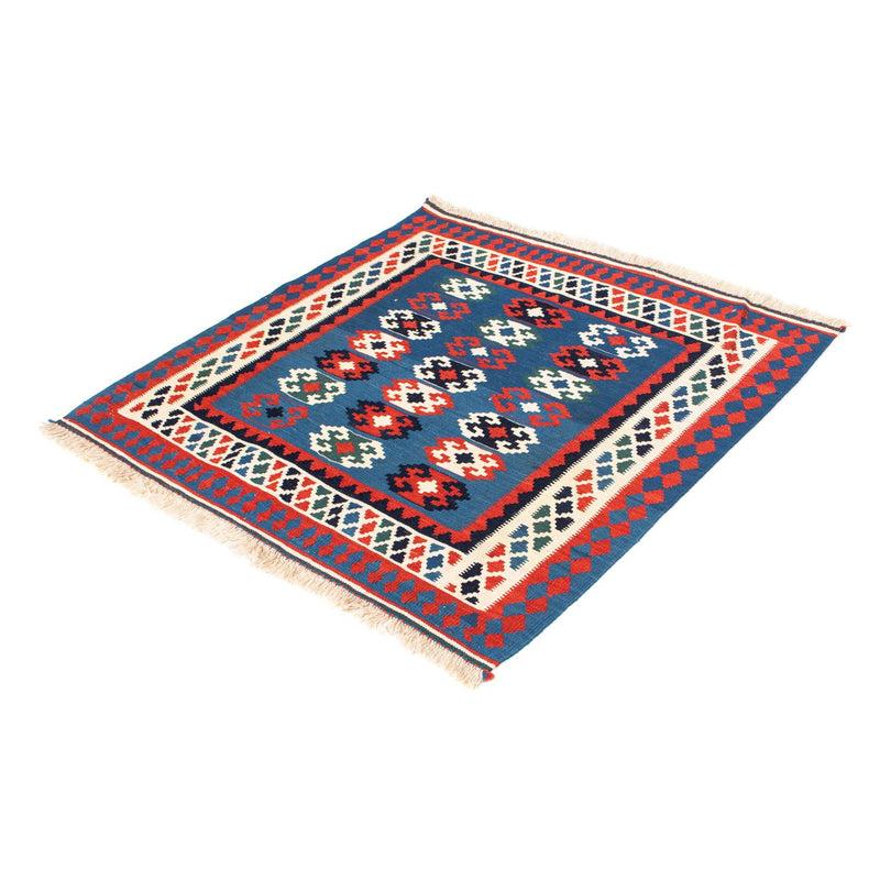 Alfombra Kelim - Oriental cuadrado  - 100 x 98 cm - azul oscuro