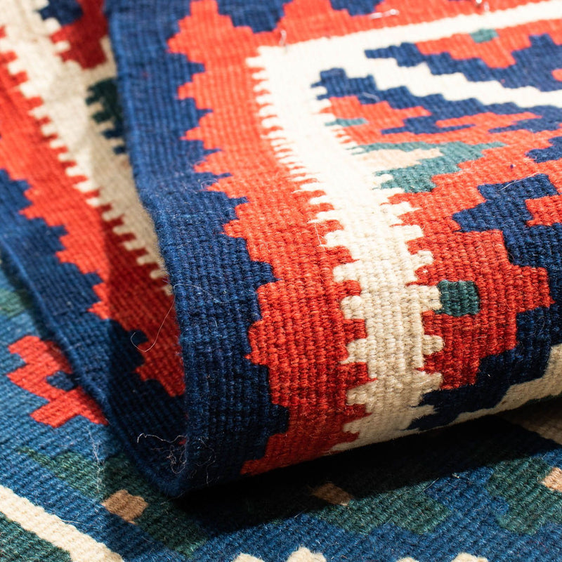 Alfombra Kelim - Oriental cuadrado  - 117 x 102 cm - azul oscuro
