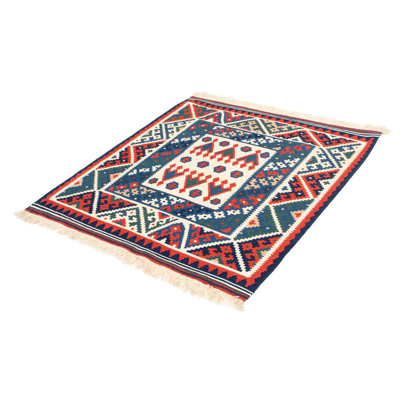 Alfombra Kelim - Oriental cuadrado  - 117 x 102 cm - azul oscuro