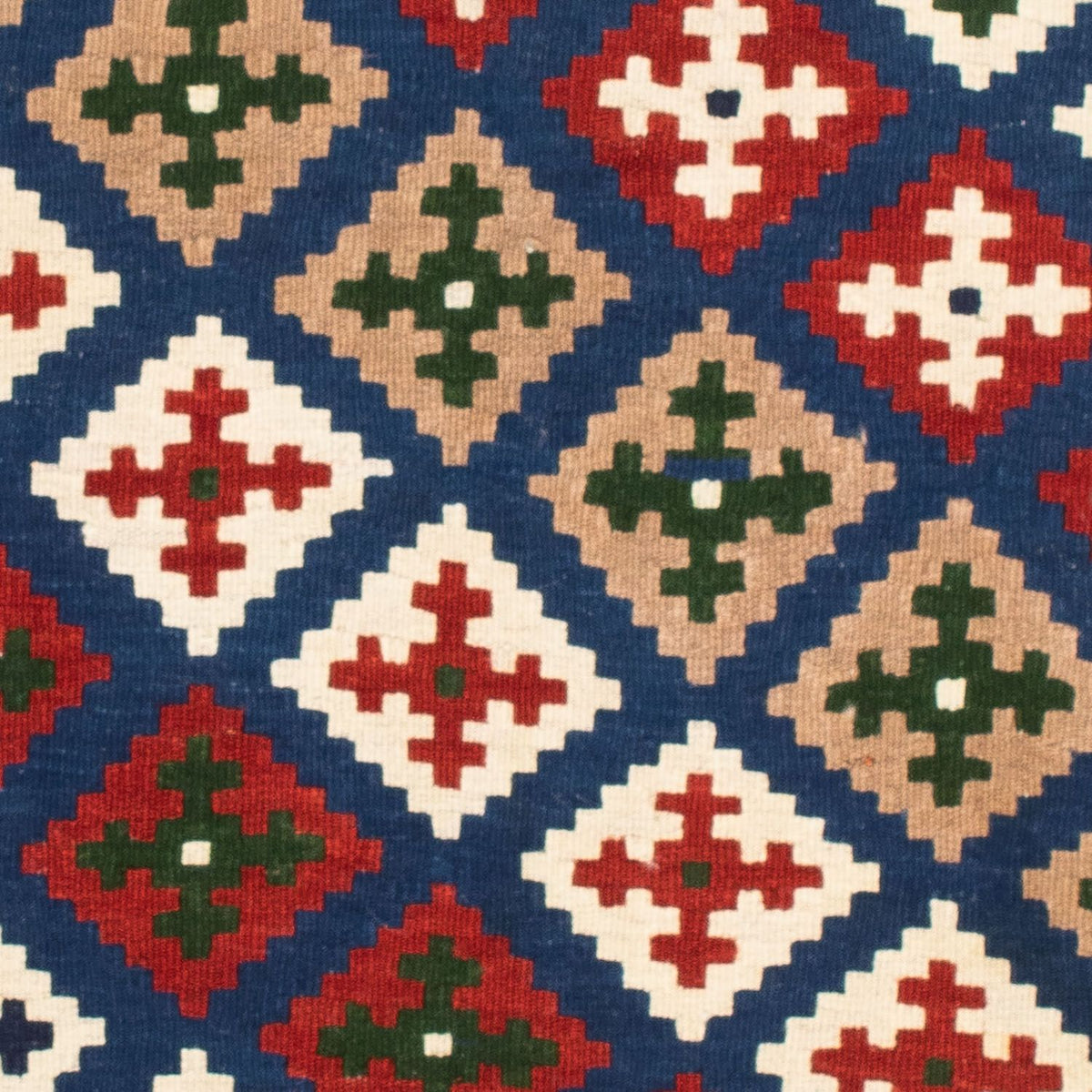 Alfombra Kelim - Oriental cuadrado  - 103 x 100 cm - azul oscuro