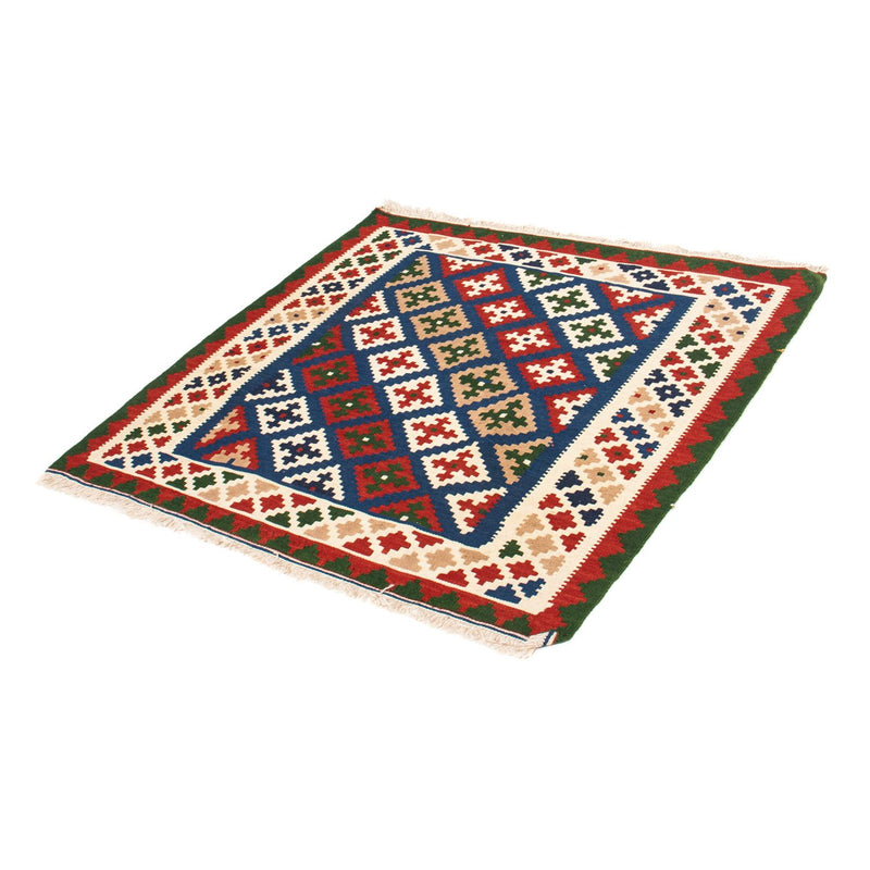 Alfombra Kelim - Oriental cuadrado  - 103 x 100 cm - azul oscuro