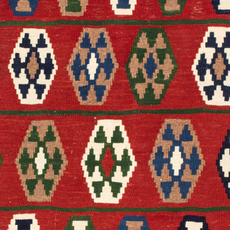 Alfombra Kelim - Oriental cuadrado  - 100 x 98 cm - rojo oscuro