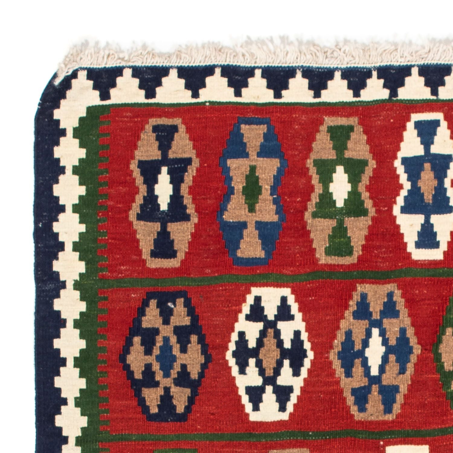Alfombra Kelim - Oriental cuadrado  - 100 x 98 cm - rojo oscuro