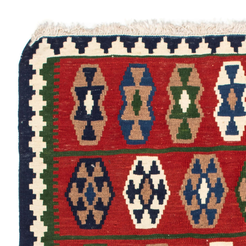 Alfombra Kelim - Oriental cuadrado  - 100 x 98 cm - rojo oscuro