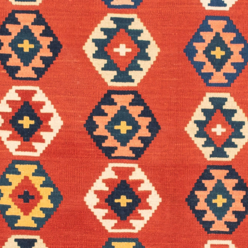 Alfombra Kelim - Oriental cuadrado  - 106 x 99 cm - rojo oscuro