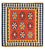 Alfombra Kelim - Oriental cuadrado  - 105 x 100 cm - rojo oscuro