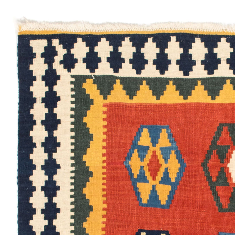 Alfombra Kelim - Oriental cuadrado  - 105 x 100 cm - rojo oscuro