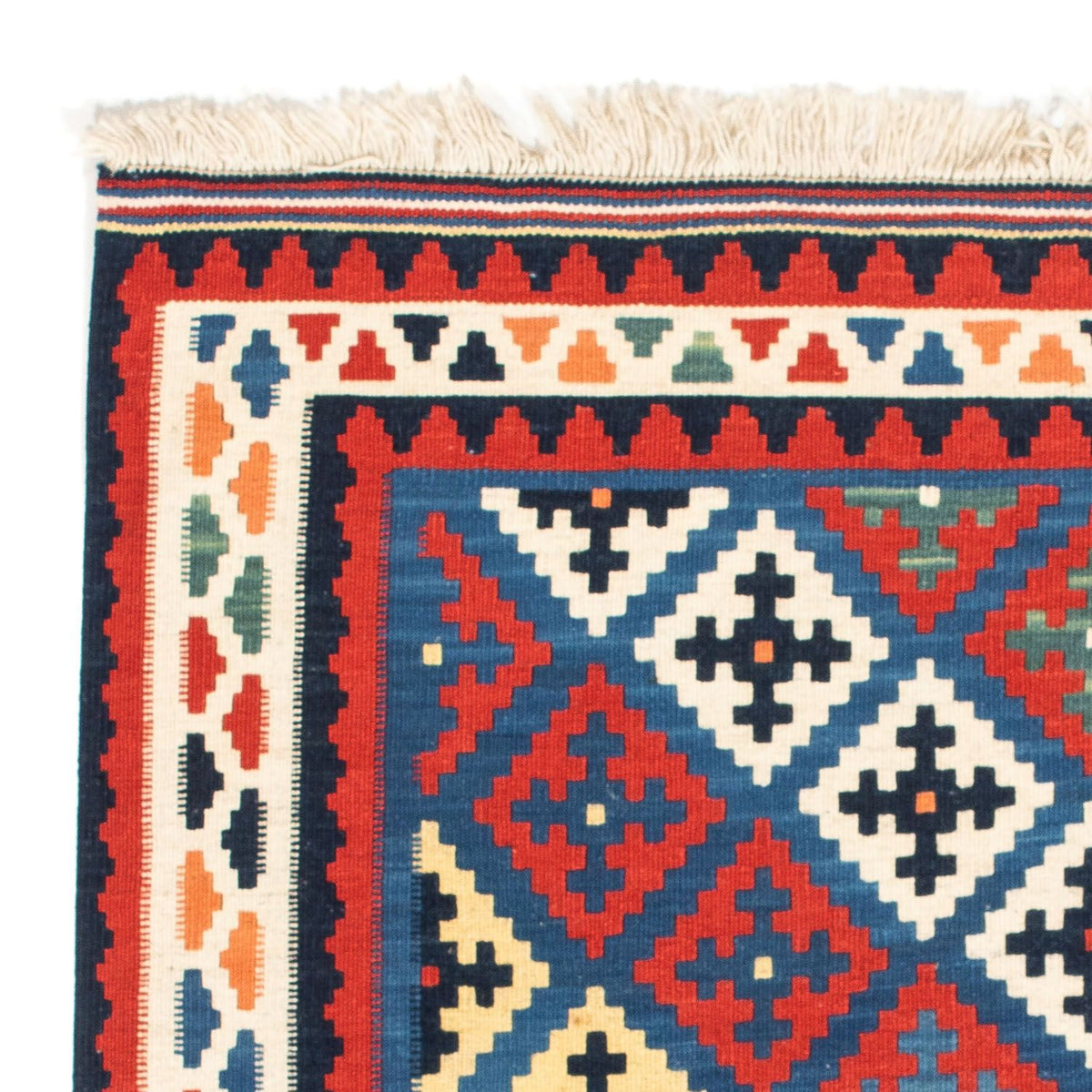 Alfombra Kelim - Oriental cuadrado  - 104 x 97 cm - azul