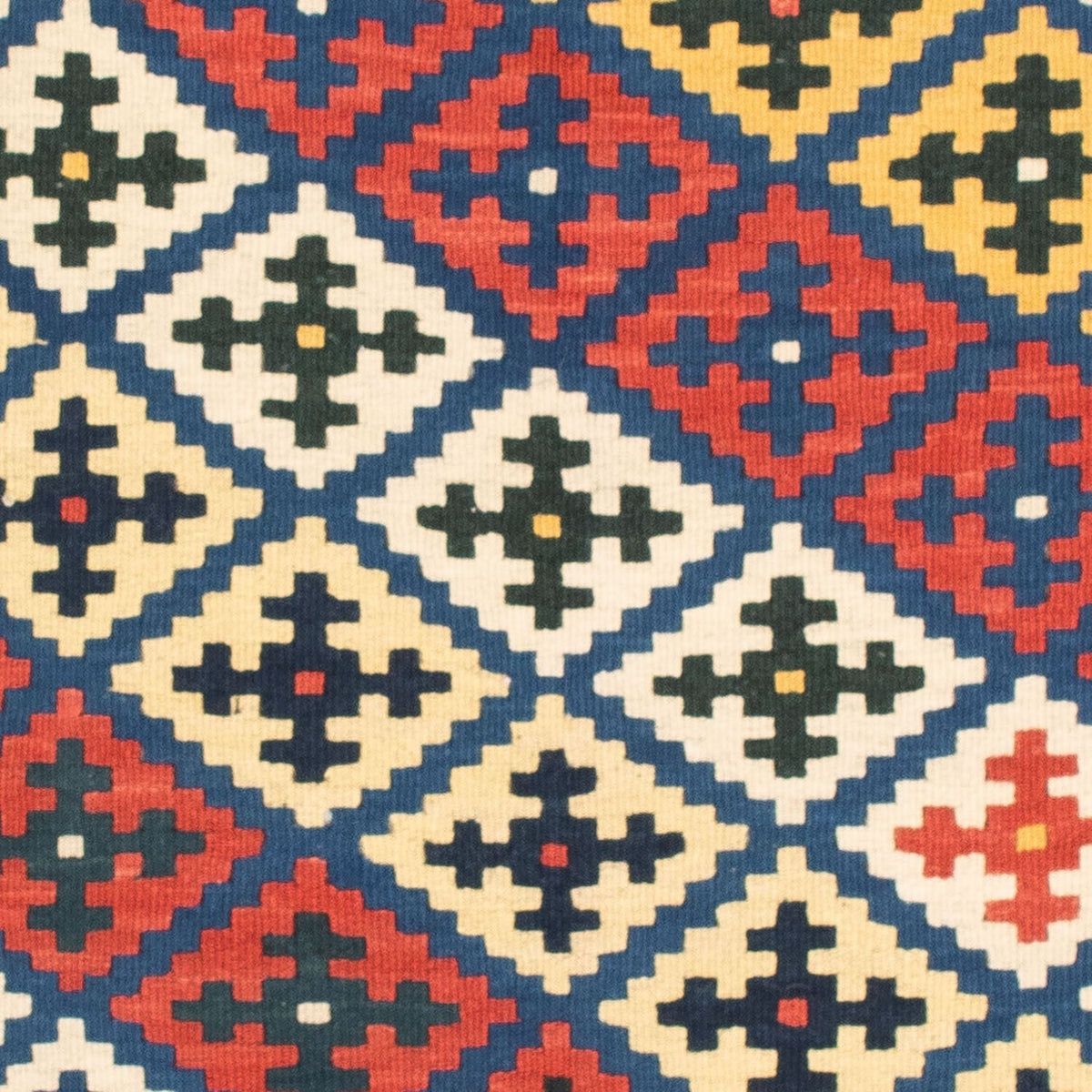 Alfombra Kelim - Oriental cuadrado  - 104 x 102 cm - azul