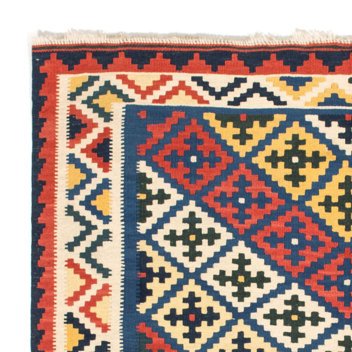 Alfombra Kelim - Oriental cuadrado  - 104 x 102 cm - azul