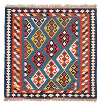 Alfombra Kelim - Oriental cuadrado  - 101 x 99 cm - azul oscuro