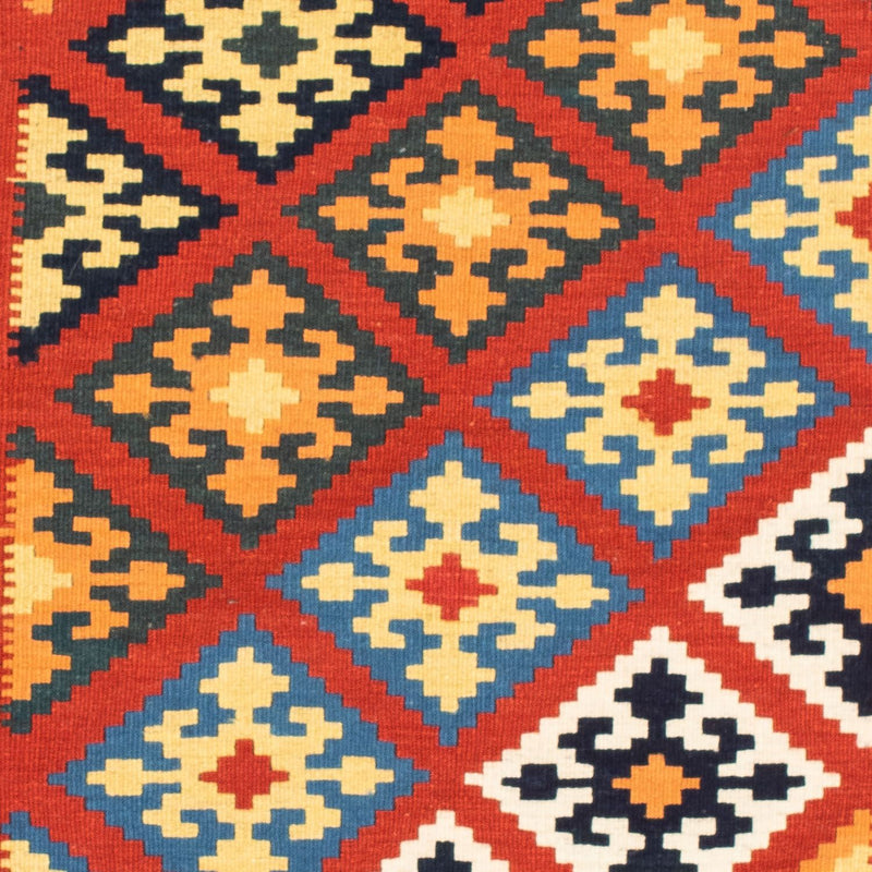Alfombra Kelim - Oriental cuadrado  - 101 x 93 cm - rojo oscuro