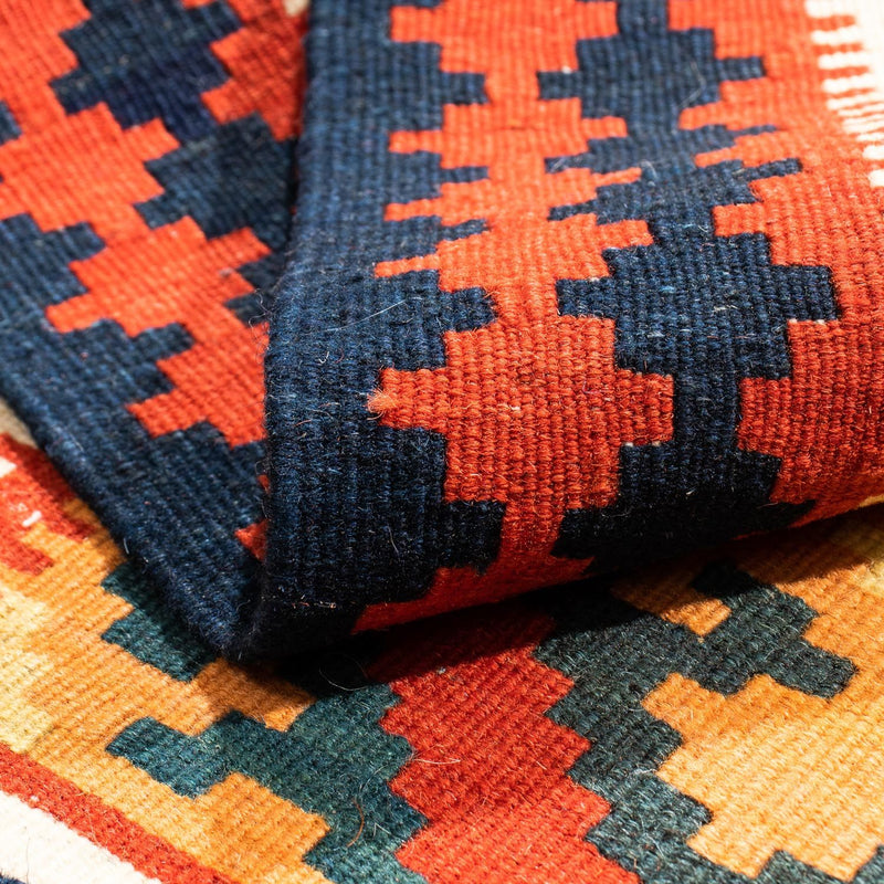Alfombra Kelim - Oriental cuadrado  - 101 x 93 cm - rojo oscuro