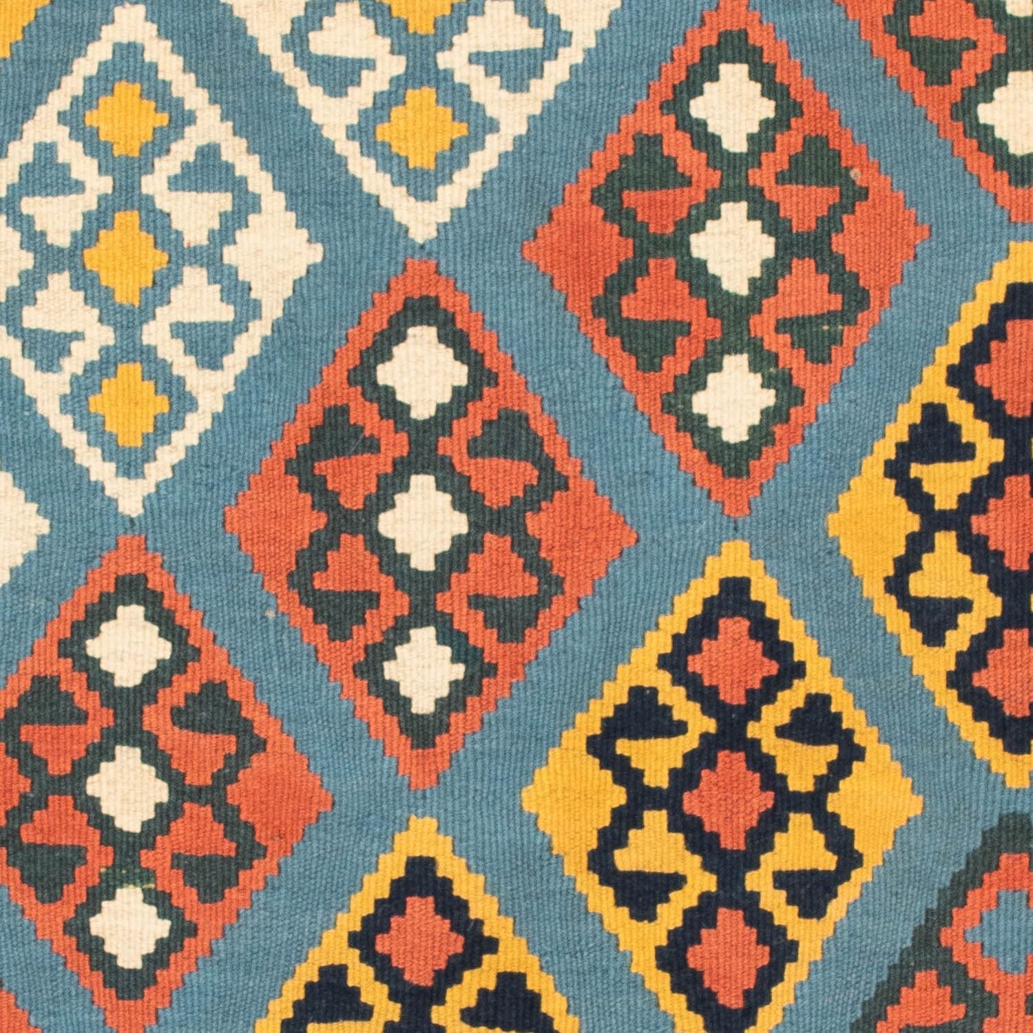 Alfombra Kelim - Oriental cuadrado  - 100 x 98 cm - azul claro