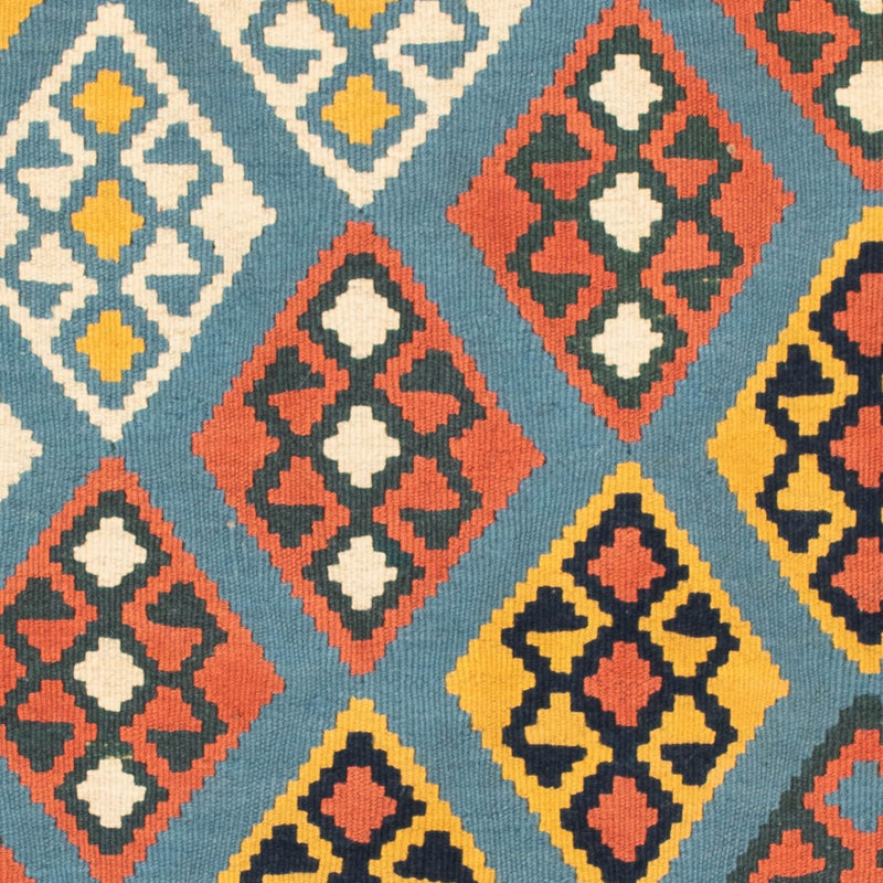 Alfombra Kelim - Oriental cuadrado  - 100 x 98 cm - azul claro