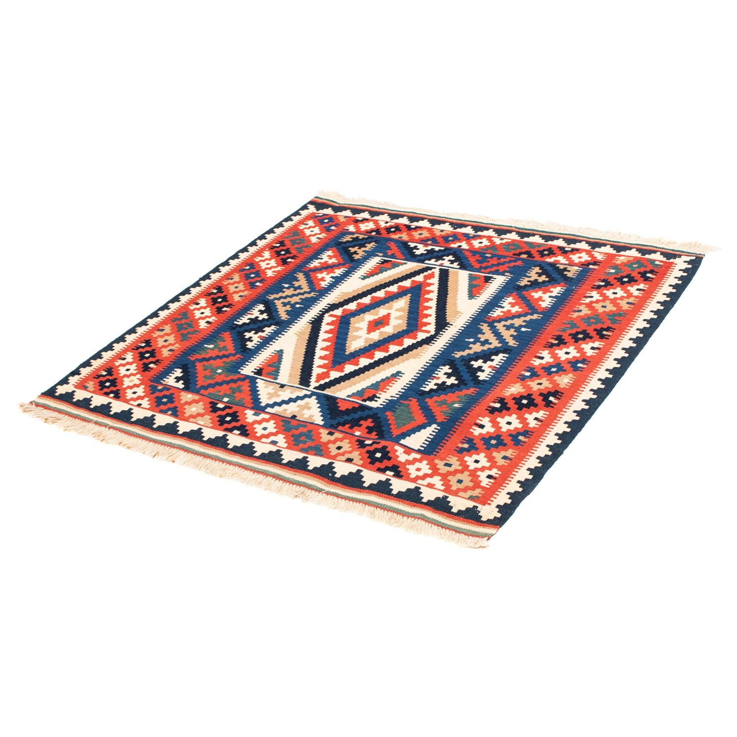 Alfombra Kelim - Oriental cuadrado  - 106 x 100 cm - multicolor