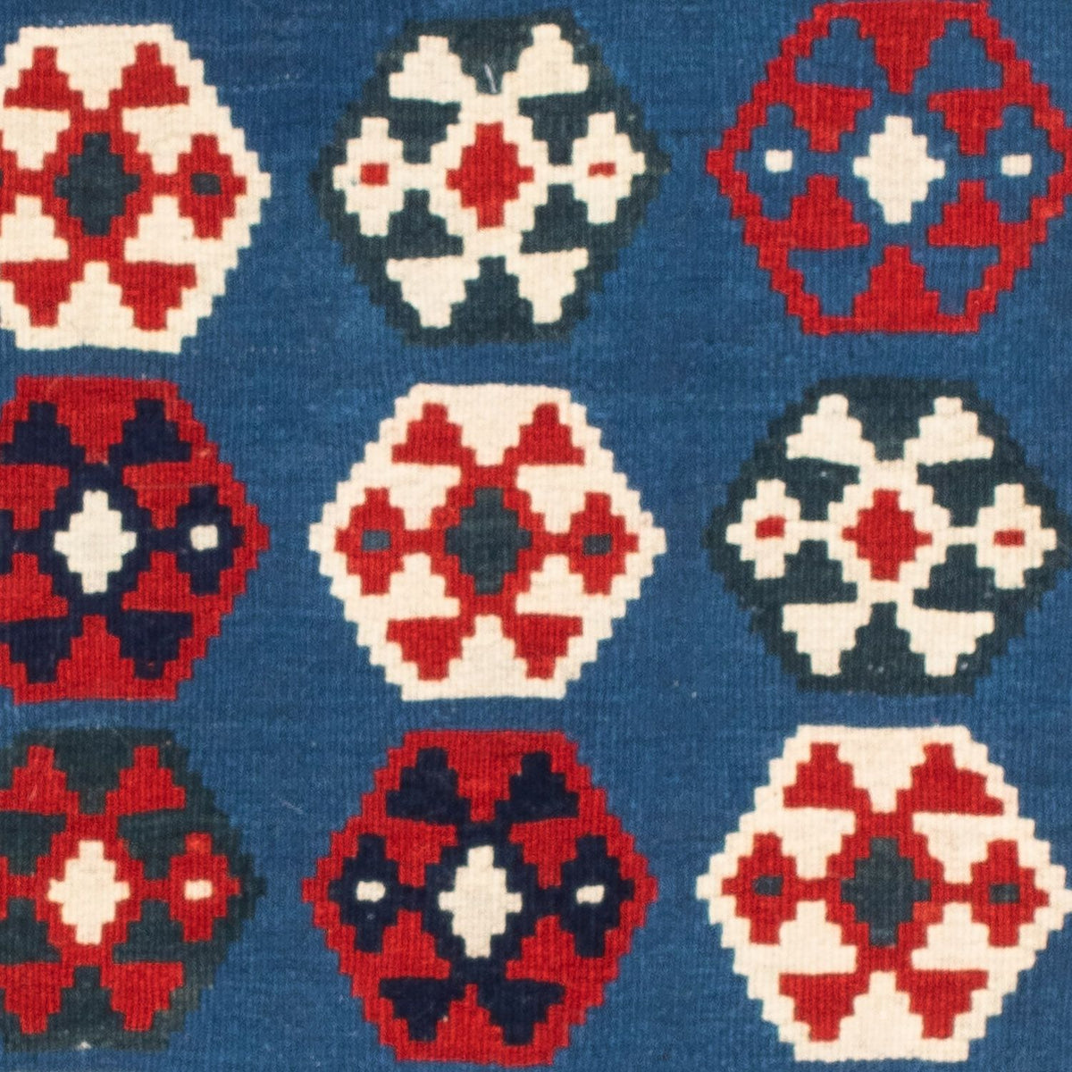 Alfombra Kelim - Oriental cuadrado  - 102 x 100 cm - azul