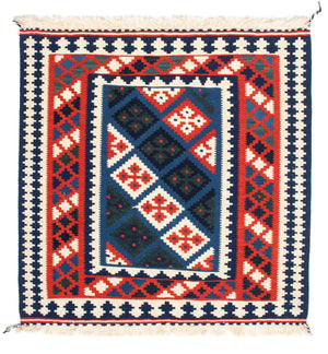 Alfombra Kelim - Oriental cuadrado  - 104 x 103 cm - multicolor
