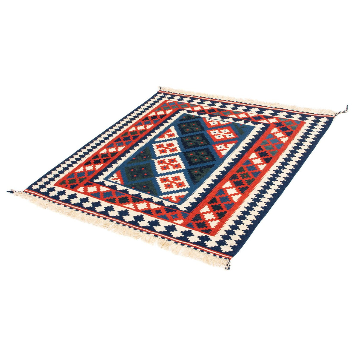 Alfombra Kelim - Oriental cuadrado  - 104 x 103 cm - multicolor