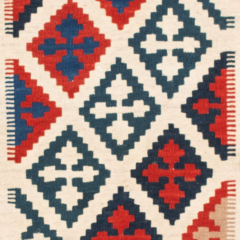 Alfombra Kelim - Oriental cuadrado  - 108 x 103 cm - azul