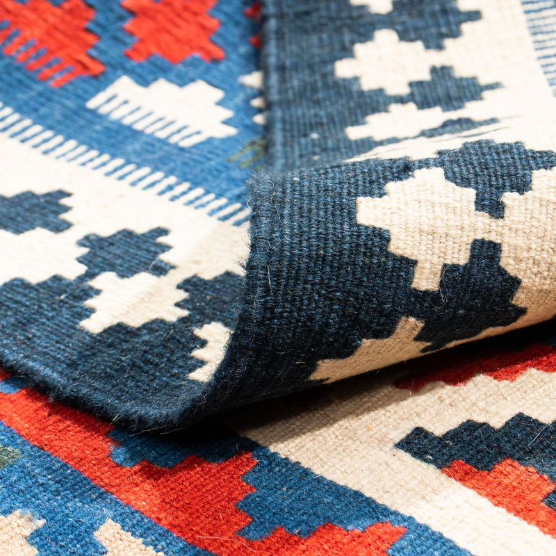Alfombra Kelim - Oriental cuadrado  - 108 x 103 cm - azul