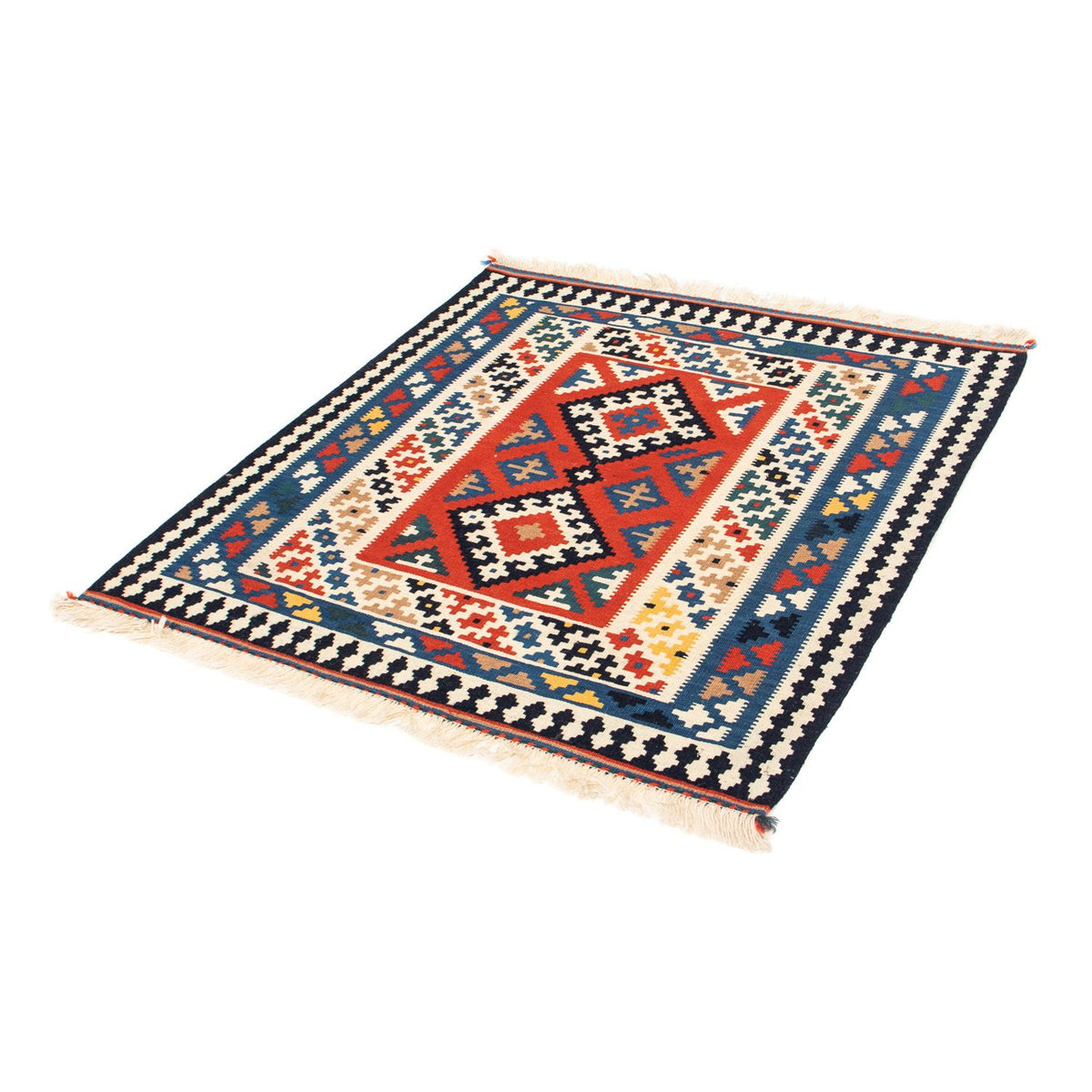 Alfombra Kelim - Oriental cuadrado  - 106 x 100 cm - multicolor