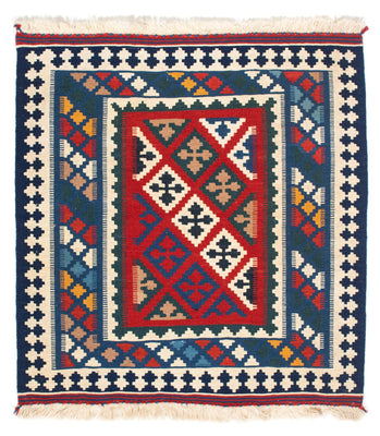 Alfombra Kelim - Oriental cuadrado  - 104 x 98 cm - azul