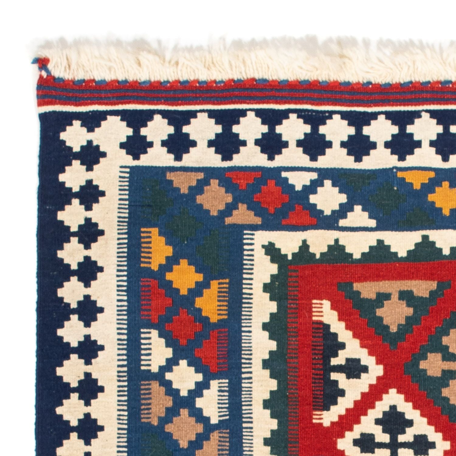 Alfombra Kelim - Oriental cuadrado  - 104 x 98 cm - azul
