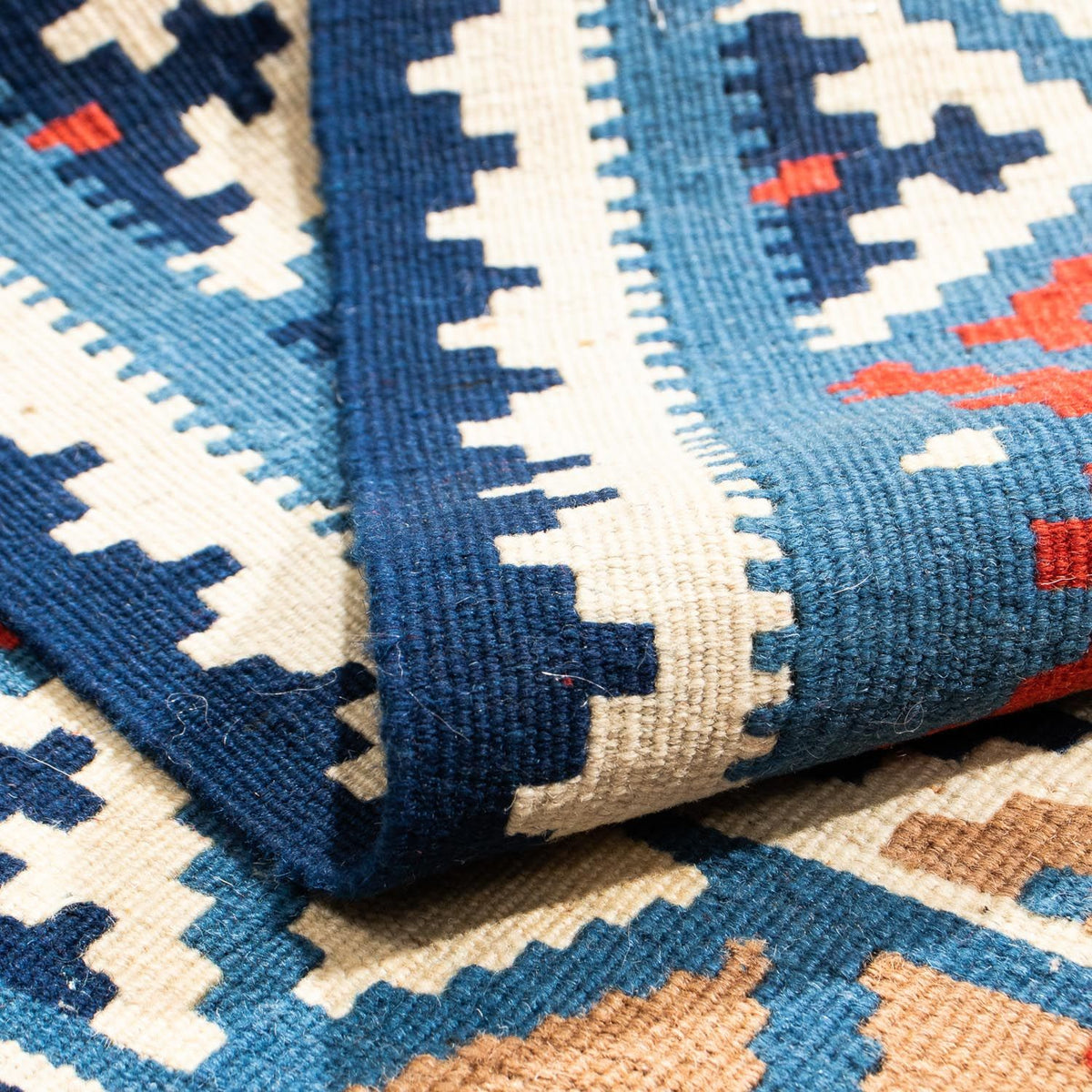 Alfombra Kelim - Oriental cuadrado  - 101 x 96 cm - multicolor