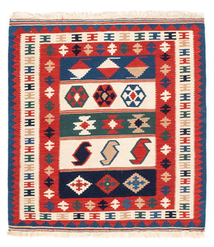 Alfombra Kelim - Oriental cuadrado  - 106 x 100 cm - multicolor