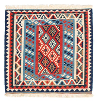 Alfombra Kelim - Oriental cuadrado  - 104 x 100 cm - multicolor