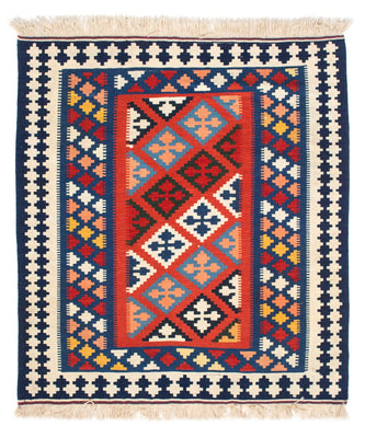 Alfombra Kelim - Oriental cuadrado  - 118 x 102 cm - azul