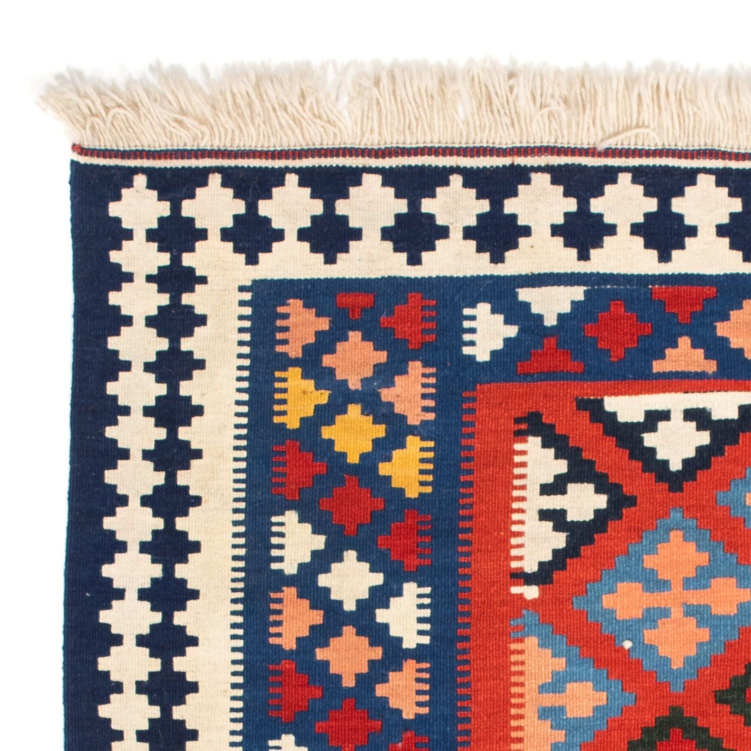 Alfombra Kelim - Oriental cuadrado  - 118 x 102 cm - azul