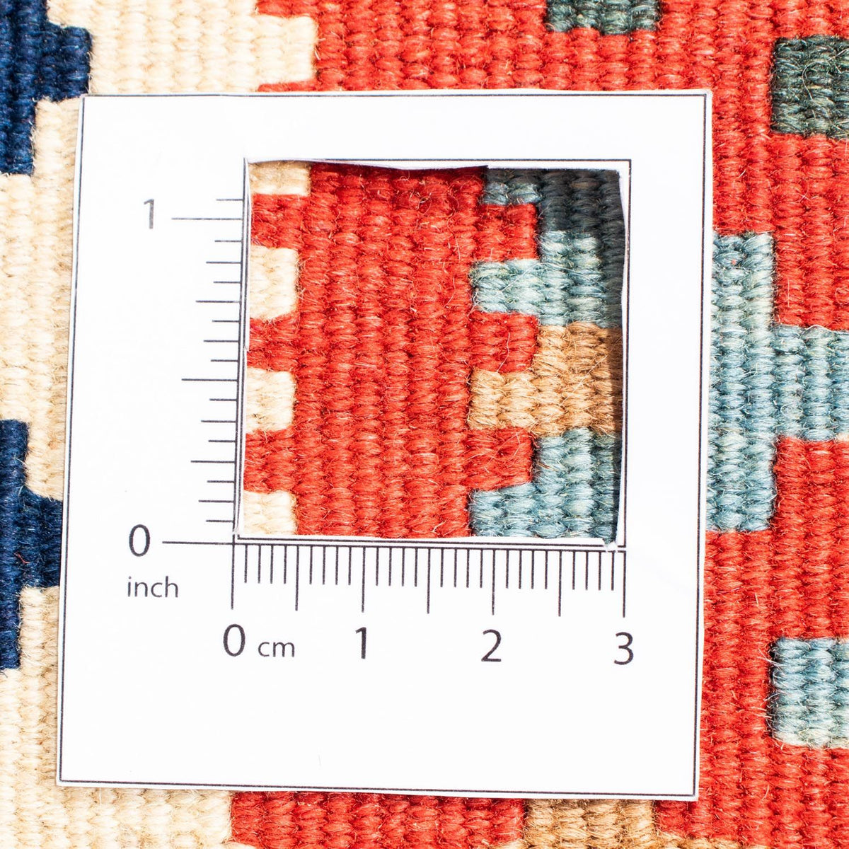 Alfombra Kelim - Oriental cuadrado  - 108 x 101 cm - rojo