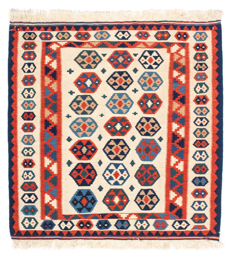Alfombra Kelim - Oriental cuadrado  - 104 x 102 cm - beige