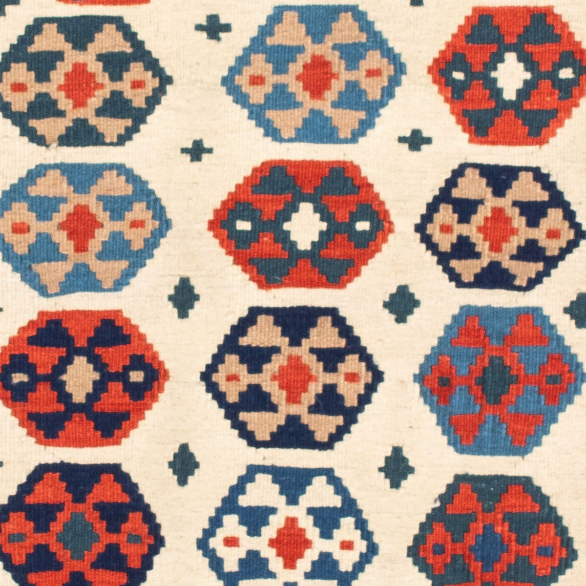 Alfombra Kelim - Oriental cuadrado  - 104 x 102 cm - beige