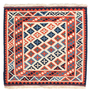 Alfombra Kelim - Oriental cuadrado  - 110 x 104 cm - óxido