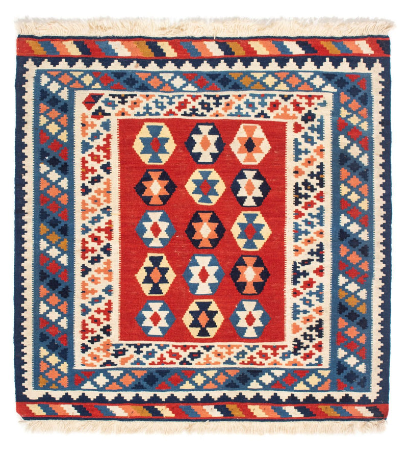 Alfombra Kelim - Oriental cuadrado  - 110 x 105 cm - azul
