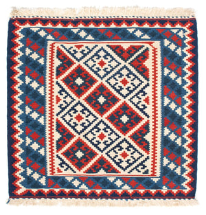 Alfombra Kelim - Oriental cuadrado  - 103 x 102 cm - beige