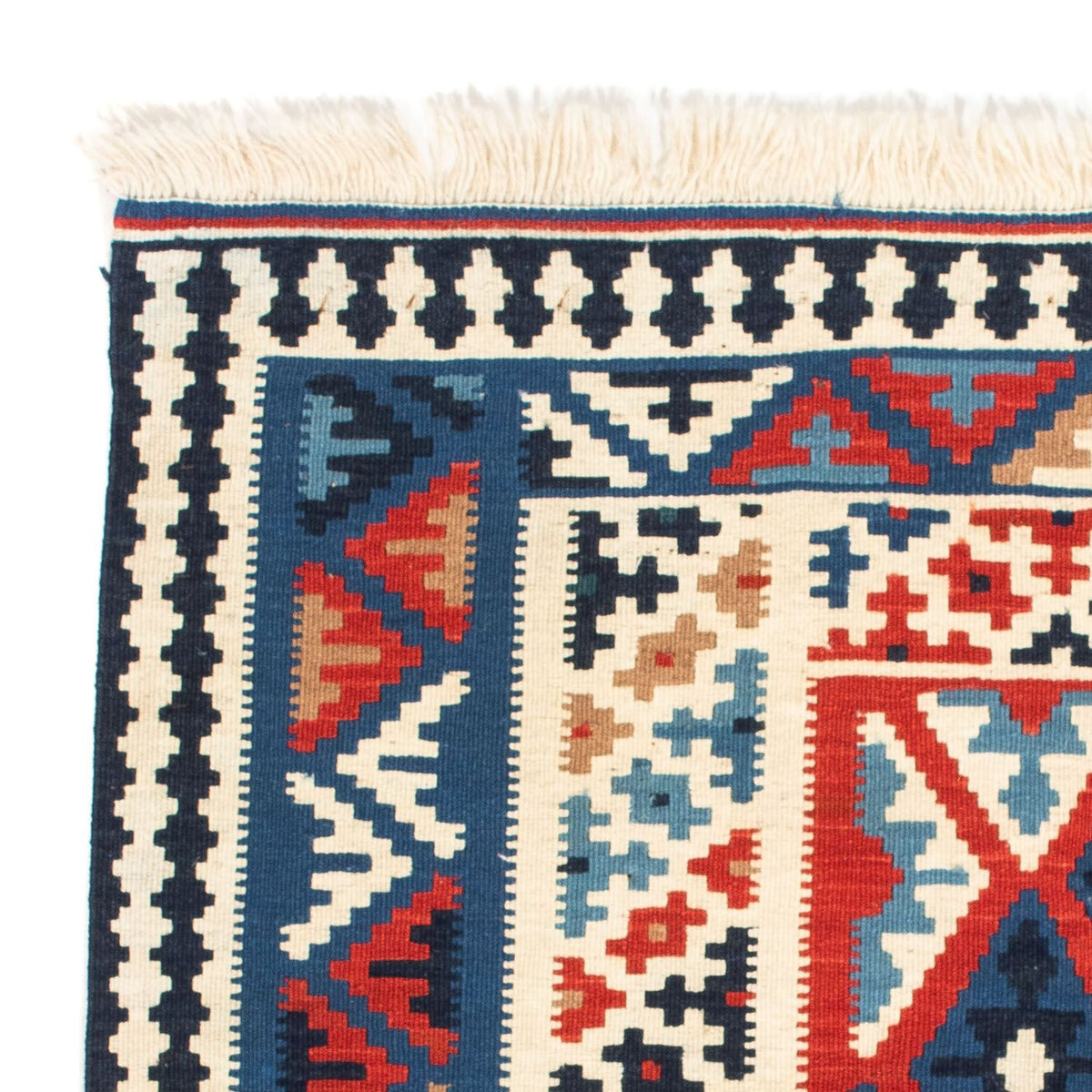 Alfombra Kelim - Oriental cuadrado  - 103 x 103 cm - azul