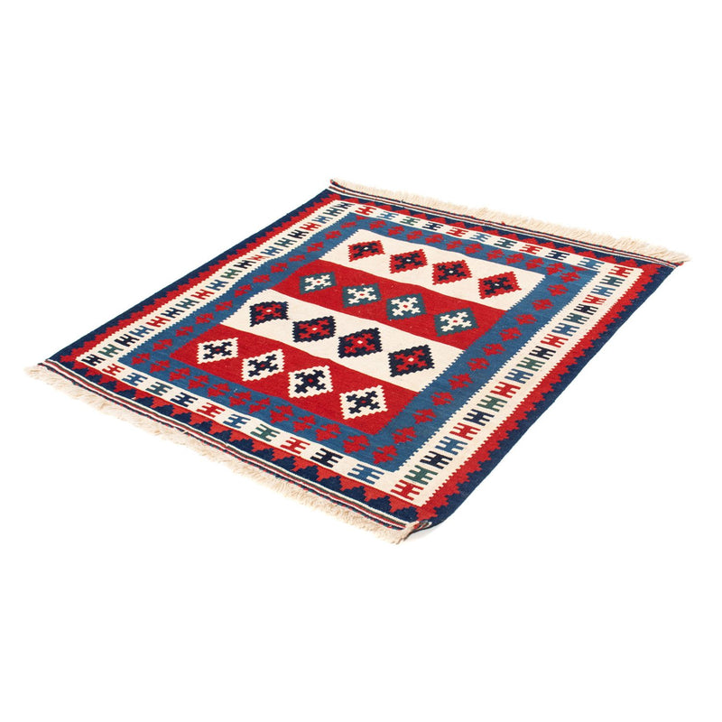Alfombra Kelim - Oriental cuadrado  - 106 x 103 cm - azul